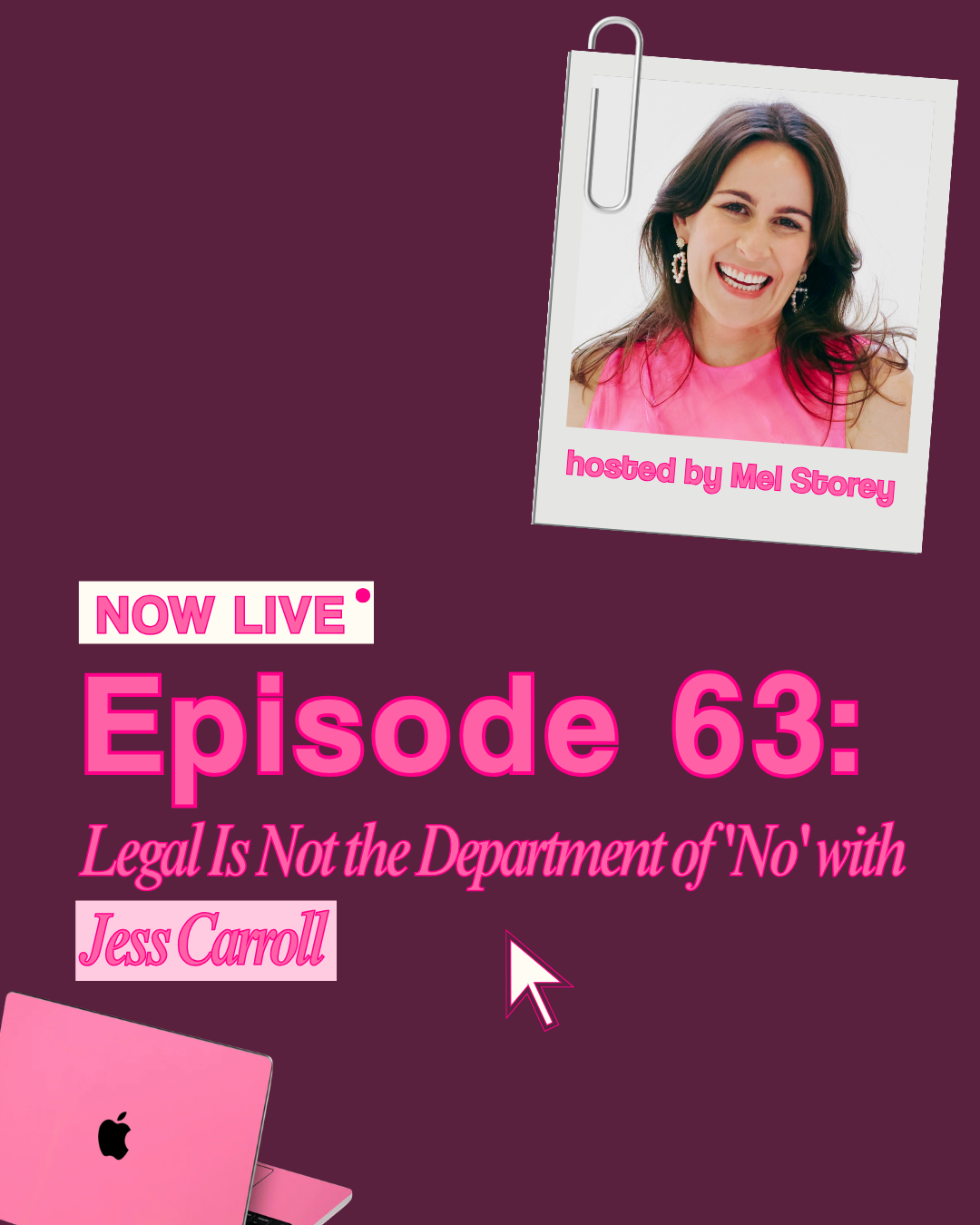 Counsel Podcast episode 63, Legal Is Not the Department of No with Jess Carroll